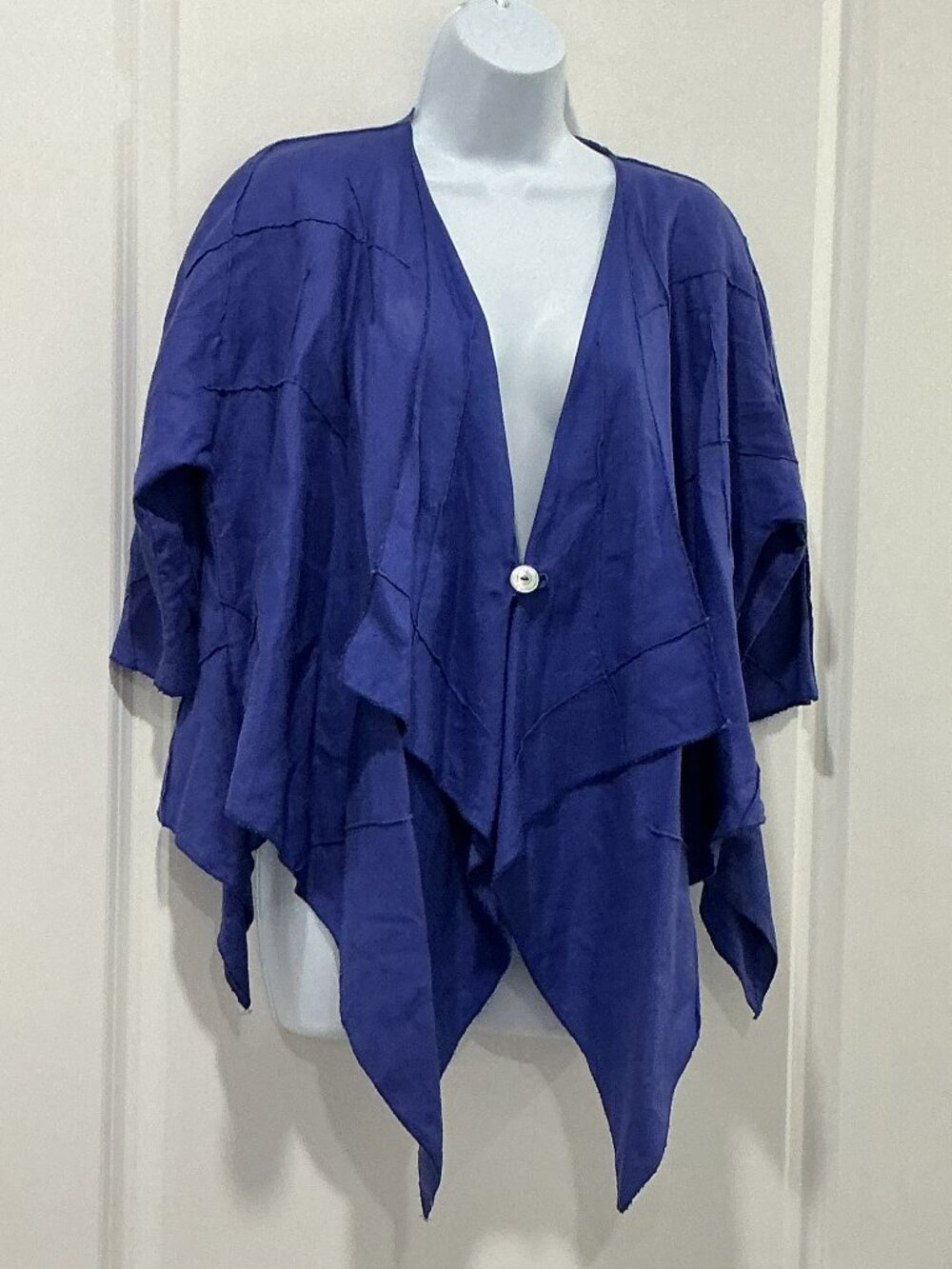 HeyDari Lagenlook Draped Linen Jacket